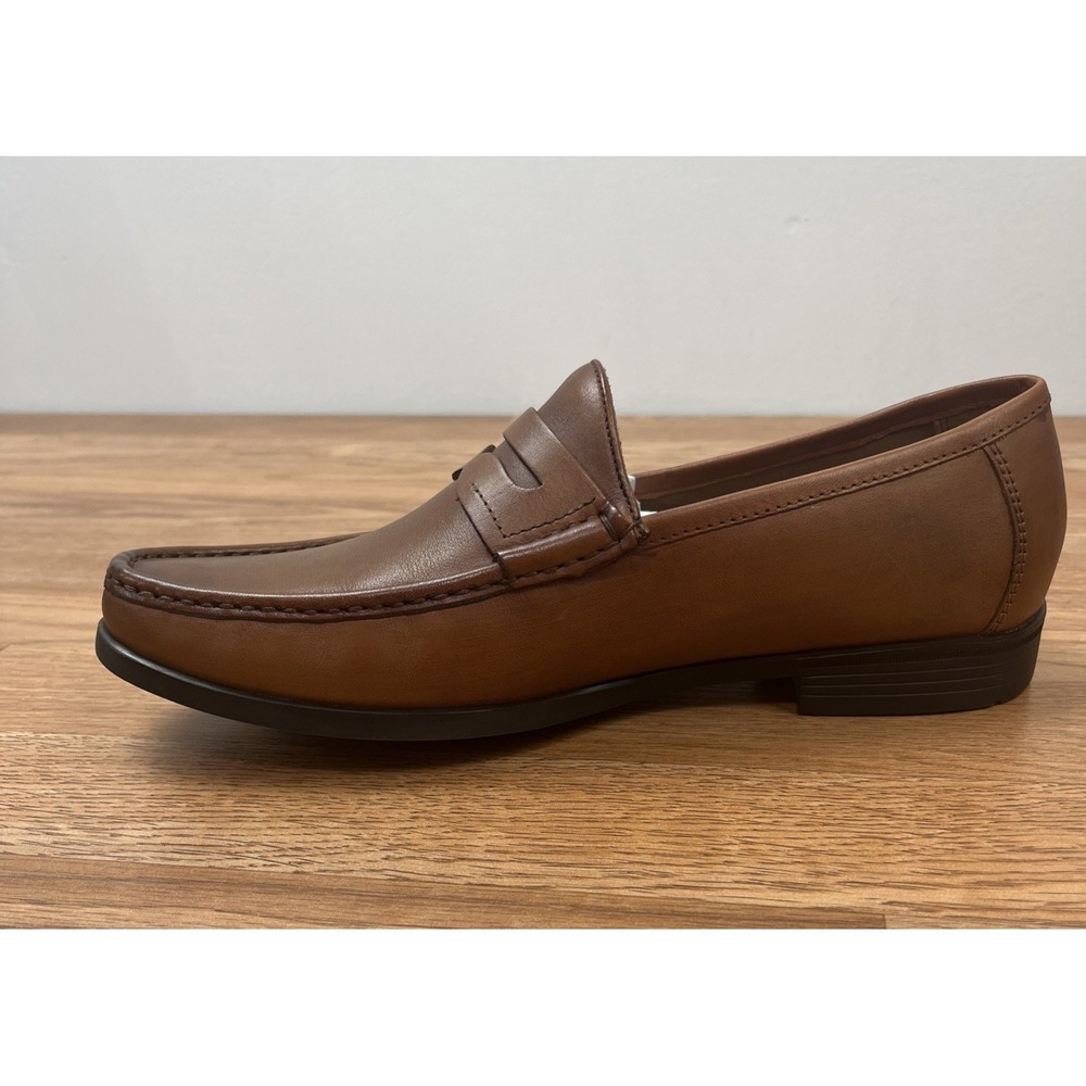 Peter Huber Austin Penny Loafers in Cognac Men's Size 9.5 NEW - Picture 4 of 11